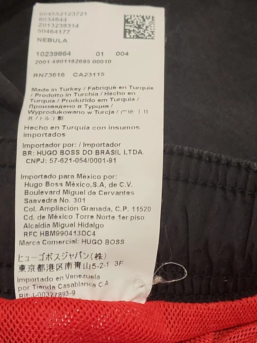 nwot HUGO BOSS sz XL Mens Swimming trunks swim pool beach Shorts 3 pocket black